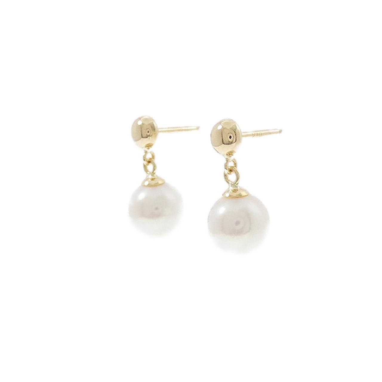 K18YG アコヤパール ピアス 6.8mm