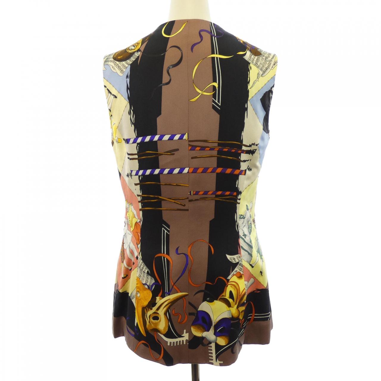 【ヴィンテージ】エルメス HERMES LE CARNAVAL DE VENISE ツイルレーヌ. ベスト