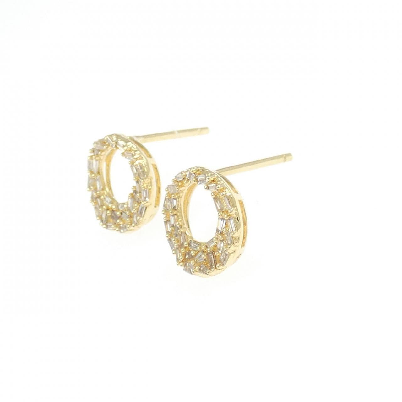 K18YG ダイヤモンド ピアス 0.30CT