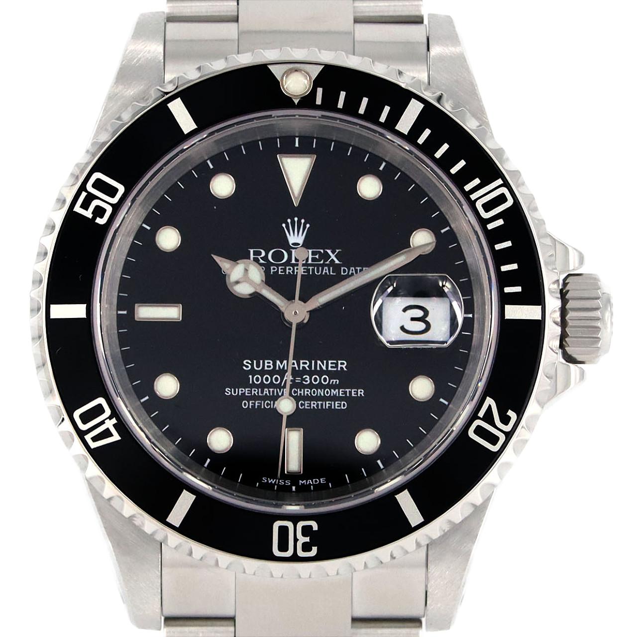 ROLEX Submariner Date 16610 SS自动上弦K 编号