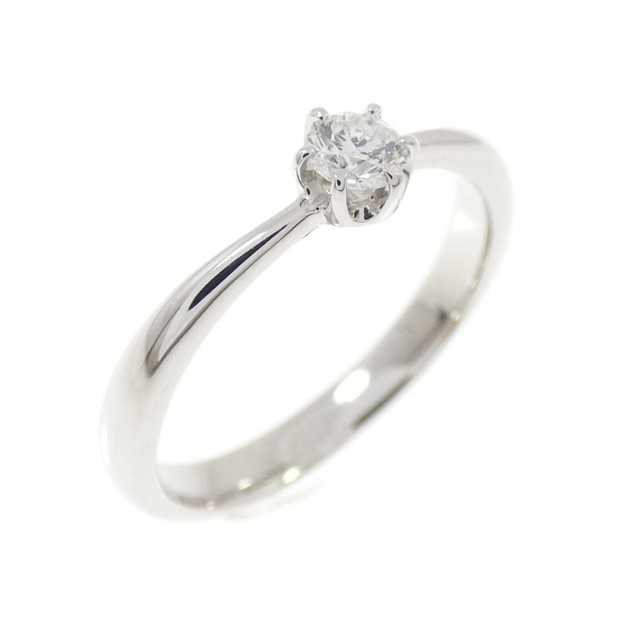 K18WG ダイヤモンド リング 0.15CT