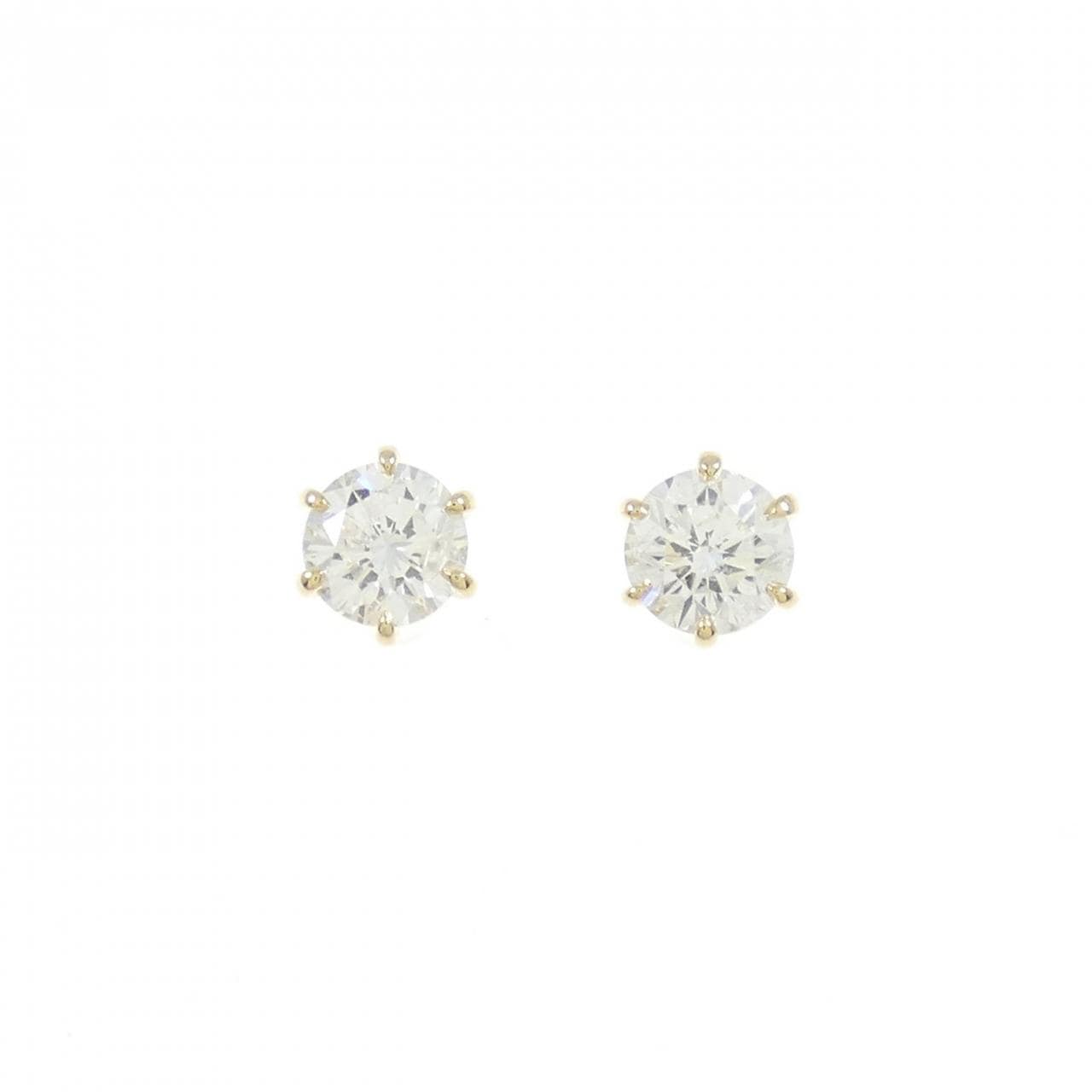 【リメイク】K18YG/ST ダイヤモンド ピアス 0.304CT 0.338CT H I1 VG