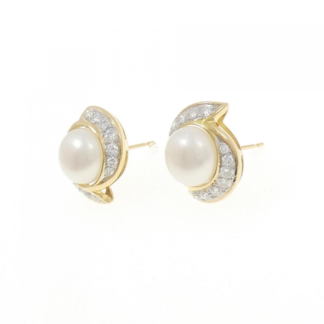 K18YG/K18WG 淡水パール ピアス