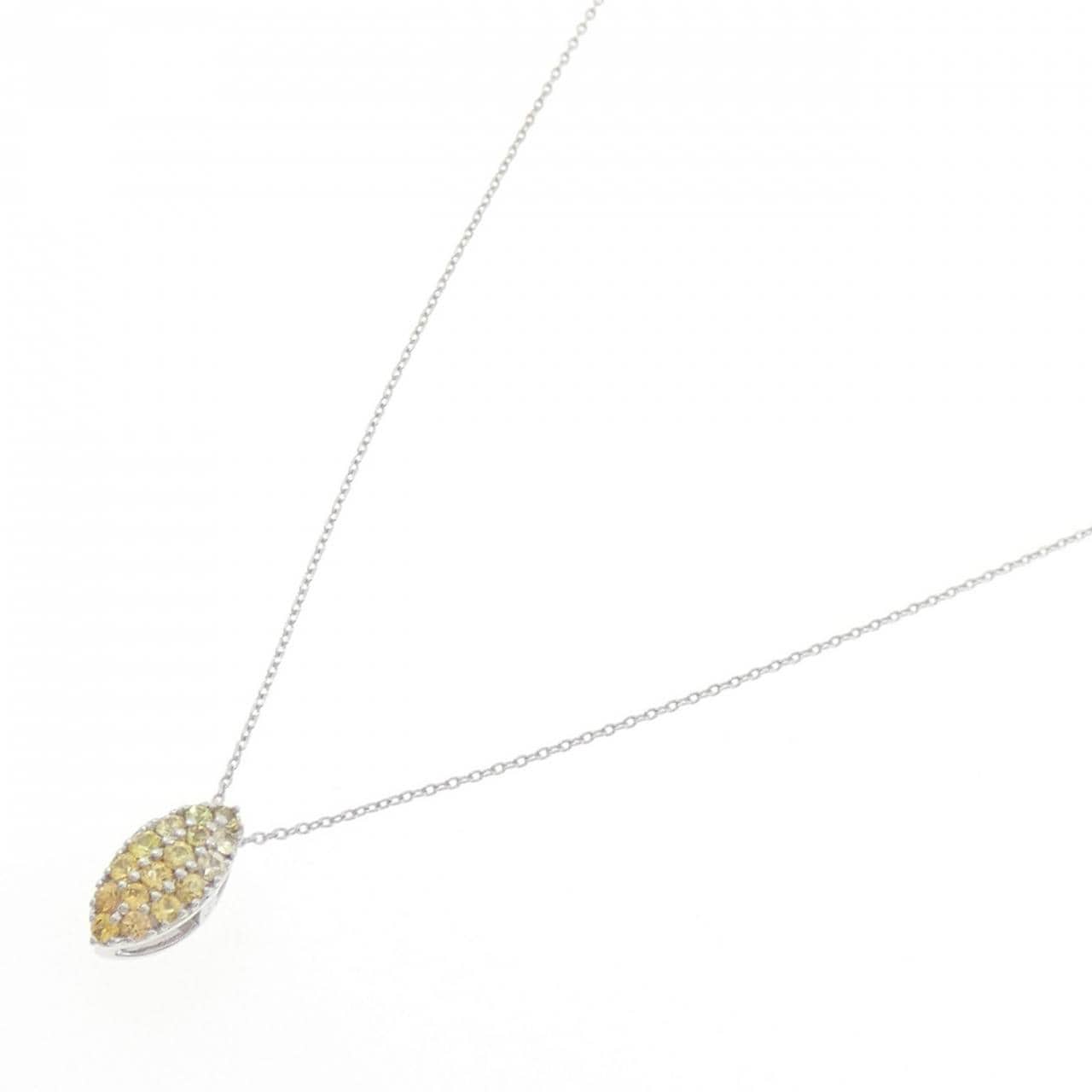 K18WG サファイヤ ネックレス 0.50CT