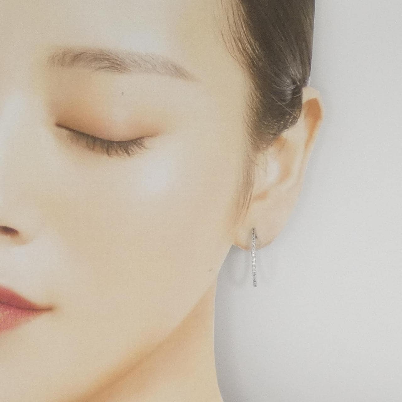 K18WG ダイヤモンド ピアス 0.20CT 片耳