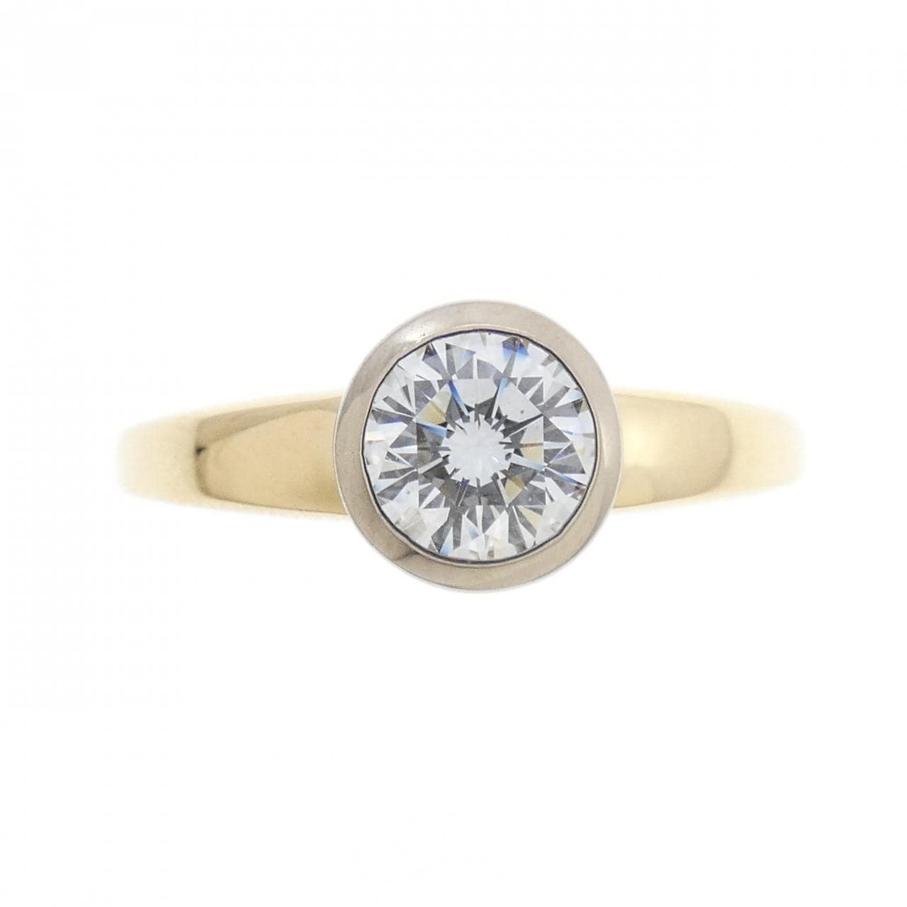 K18YG/K18WG ダイヤモンド リング 0.75CT