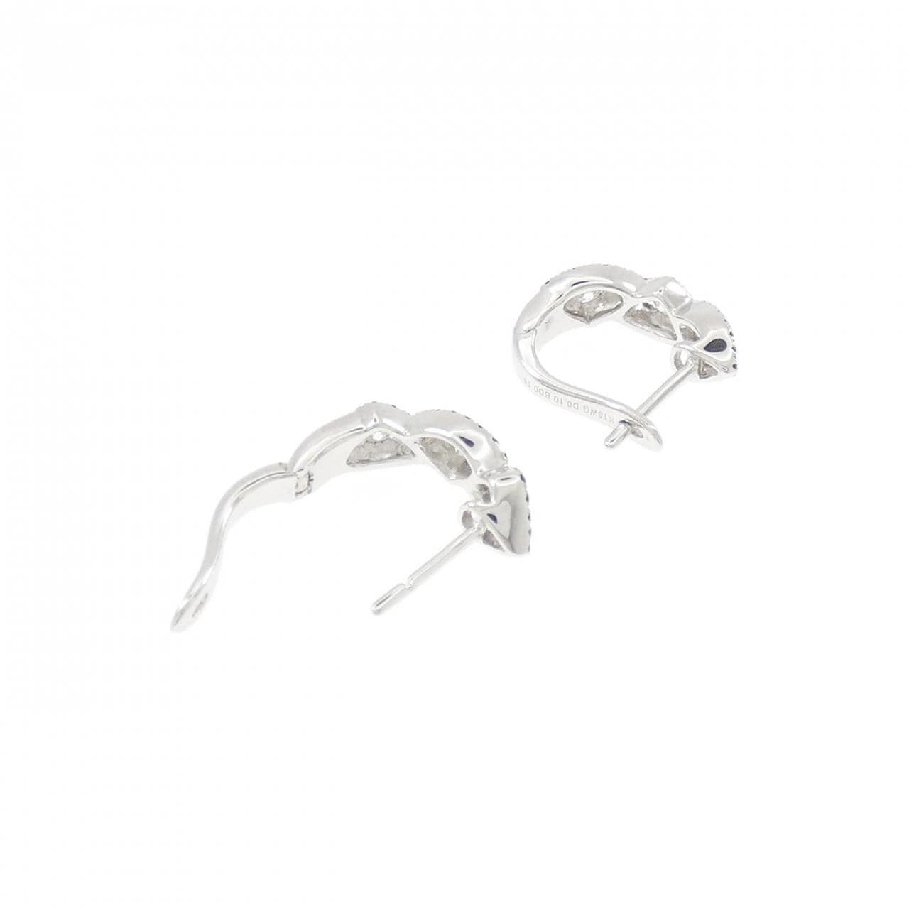 K18WG ダイヤモンド ピアス 0.42CT