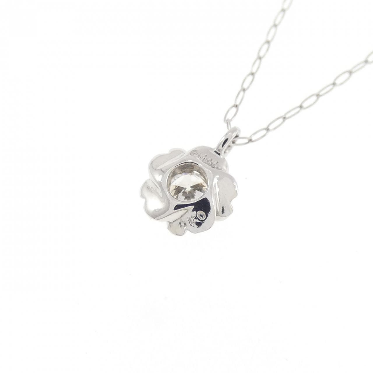 PT900/PT850 フラワー ダイヤモンド ネックレス 0.10CT