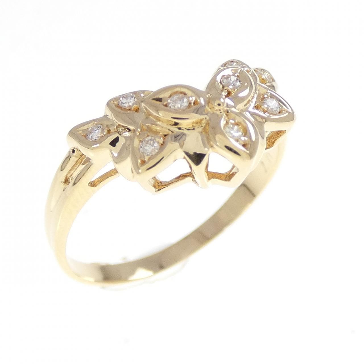 K18YG ダイヤモンド リング 0.07CT