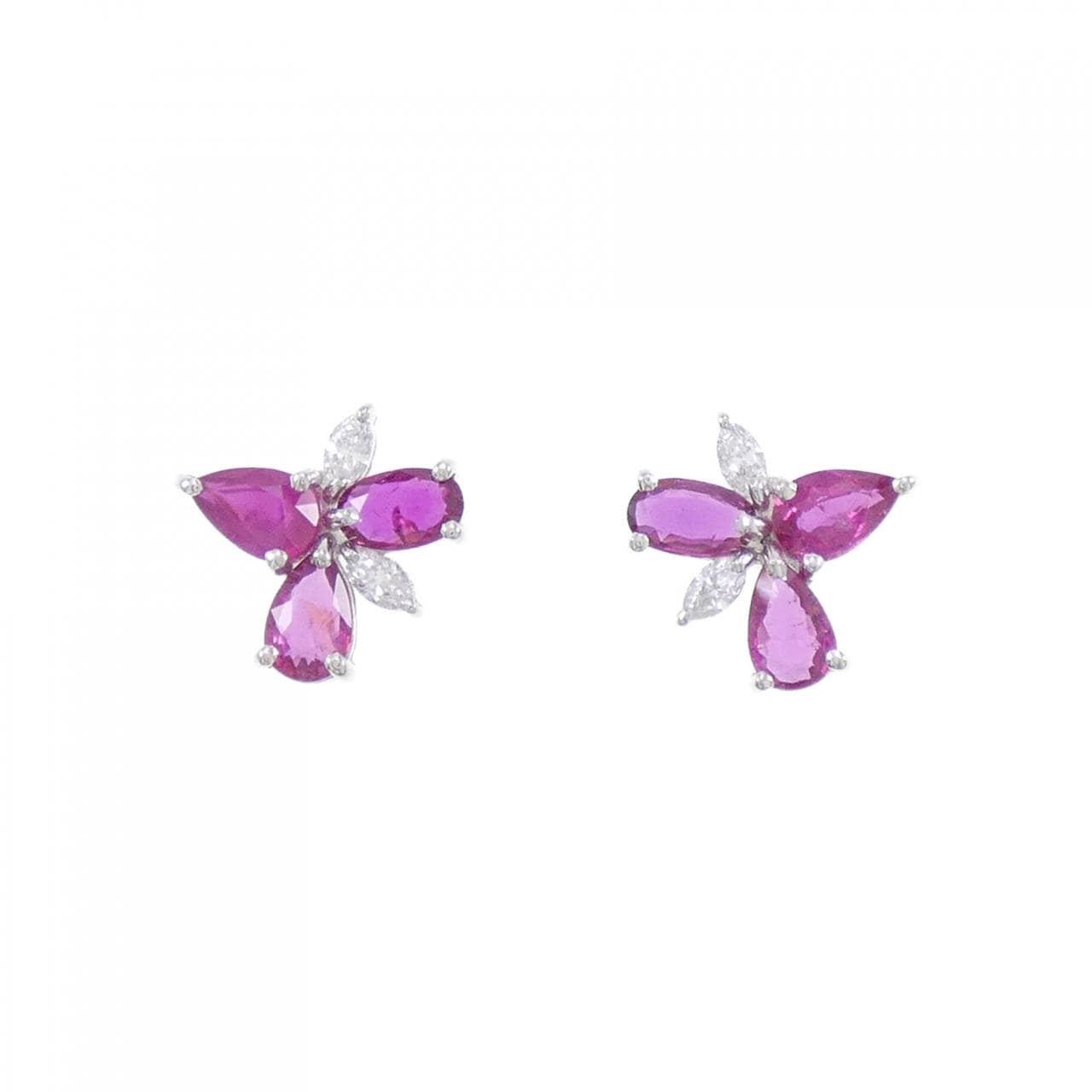 PT ruby earrings 2.64CT