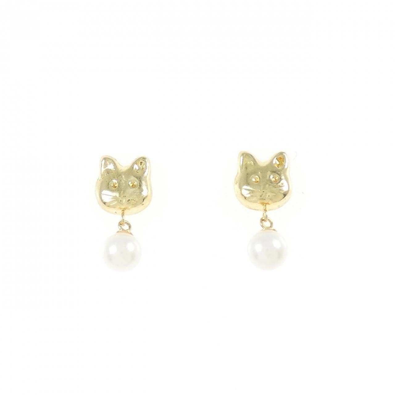 [BRAND NEW] K18YG Akoya pearl earrings 4.2mm