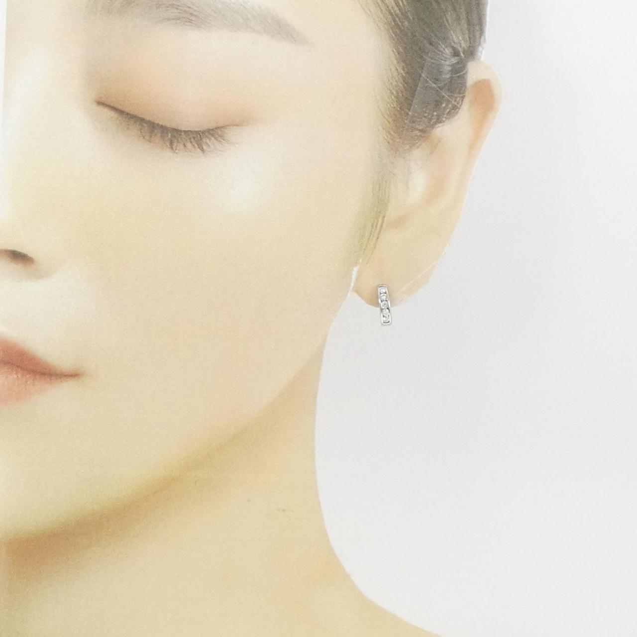 K18WG ダイヤモンド ピアス 0.30CT