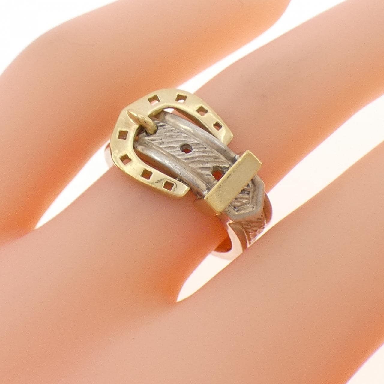 【ヴィンテージ】エルメス ホールマーク/18KYG リング