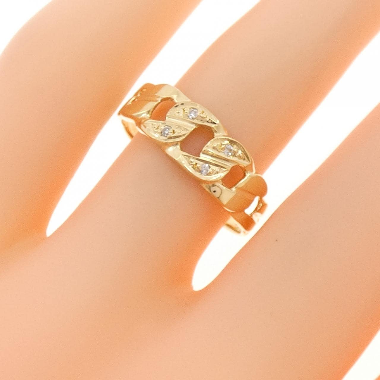 K18YG ダイヤモンド リング 0.03CT