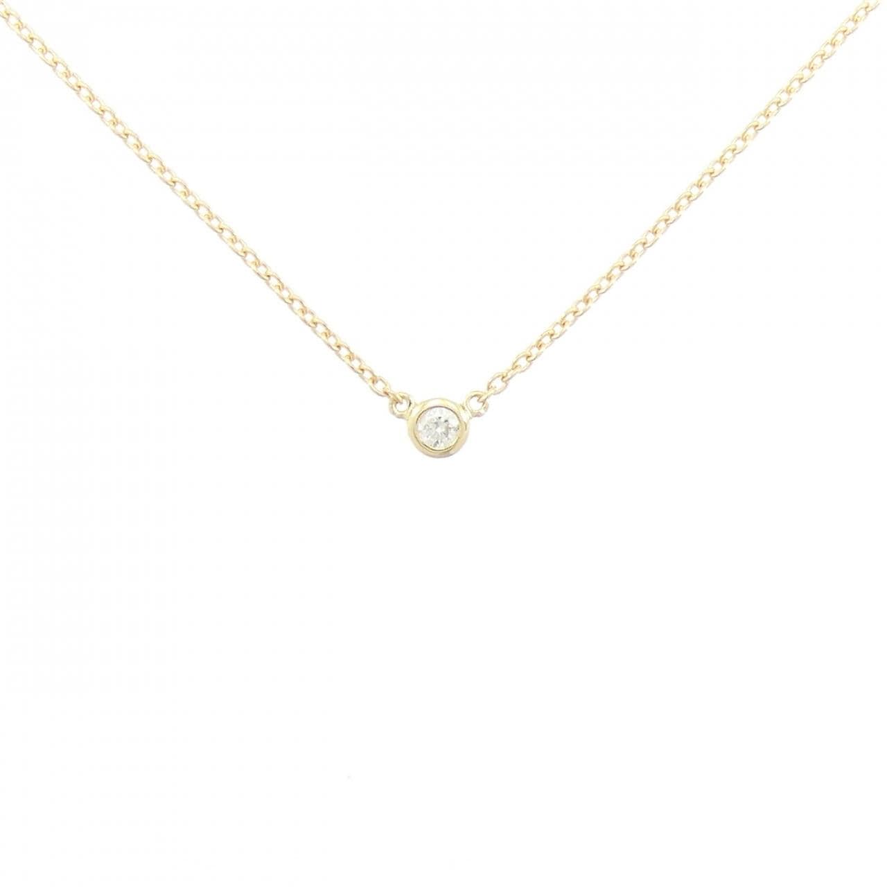 K18YG ソリティア ダイヤモンド ネックレス 0.03CT