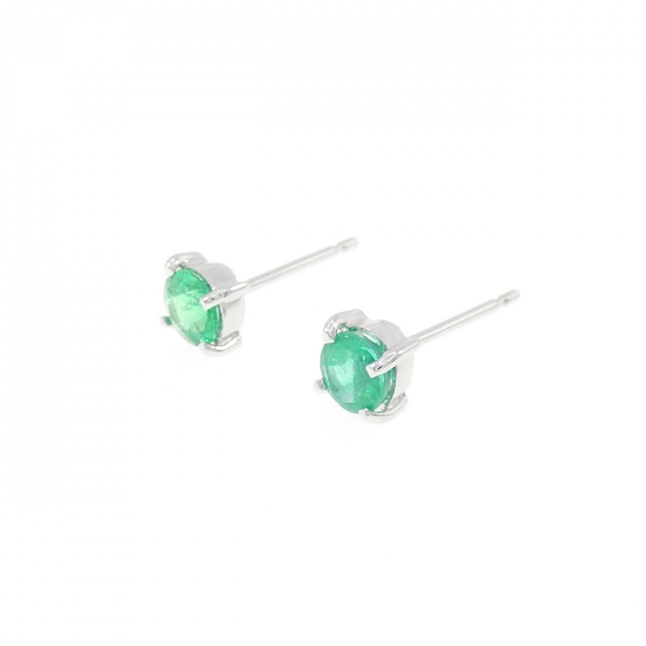 PT900 エメラルド ピアス 0.46CT