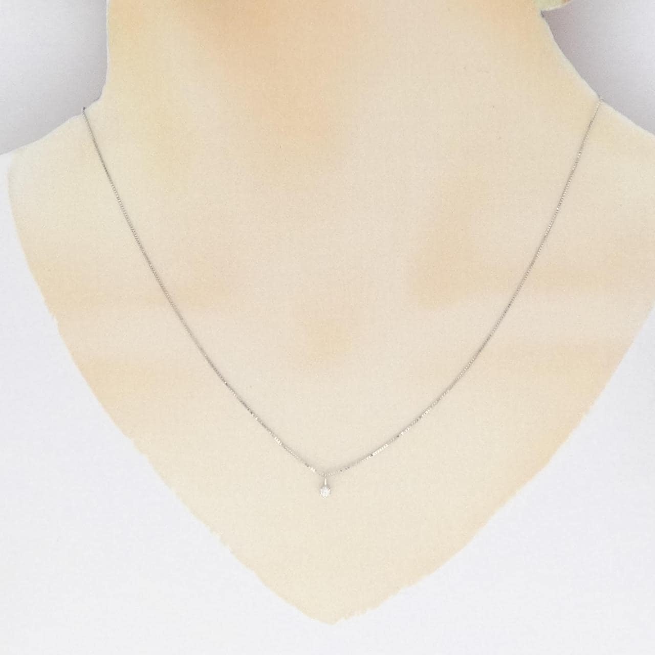 K18WG ダイヤモンド ネックレス 0.05CT