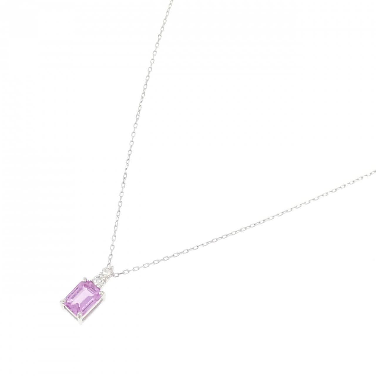 PT蓝宝石项链0.41CT