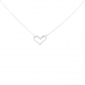 K18WG ハート ダイヤモンド ネックレス 0.20CT