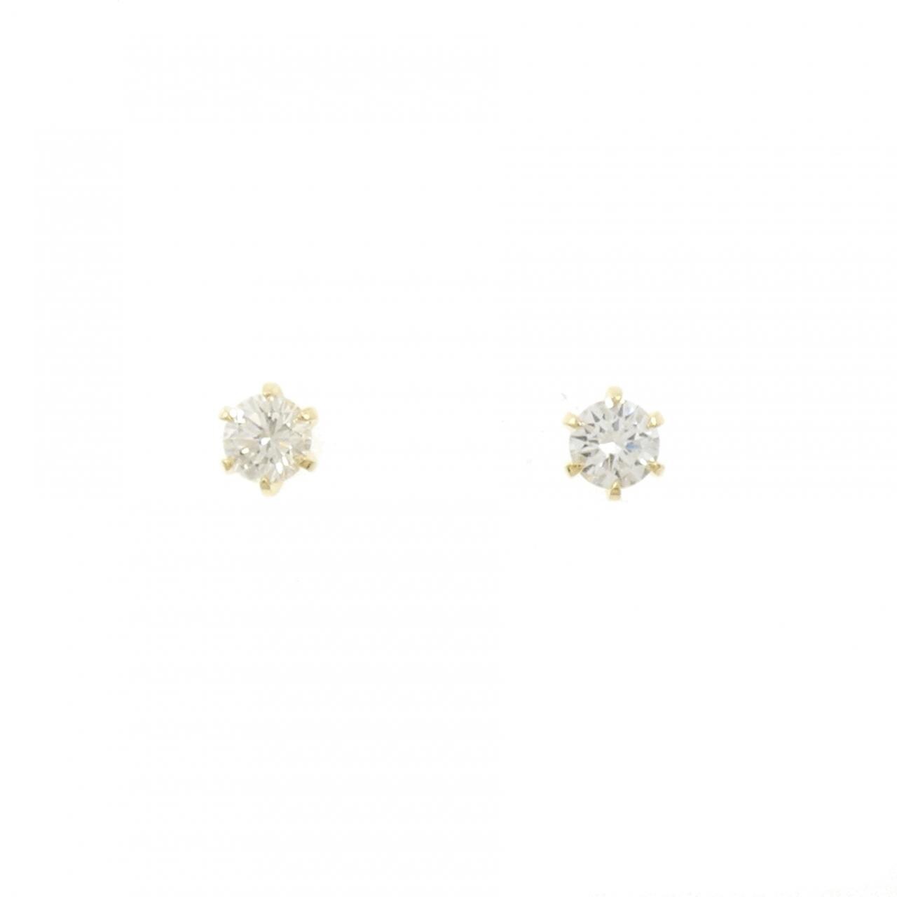 【リメイク】K18YG/ST ダイヤモンド ピアス 0.223CT 0.252CT H VS1 VG-G