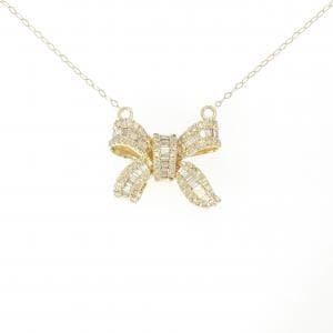 K18YG リボン ダイヤモンド ネックレス 1.00CT