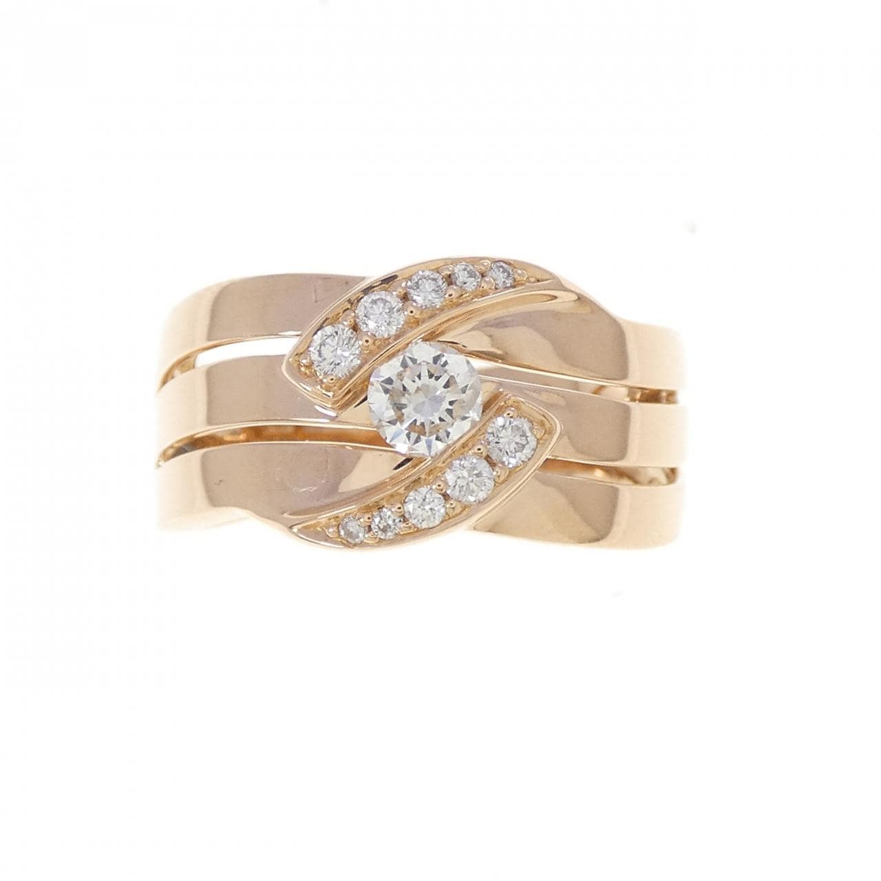 K18PG ダイヤモンド リング 0.40CT