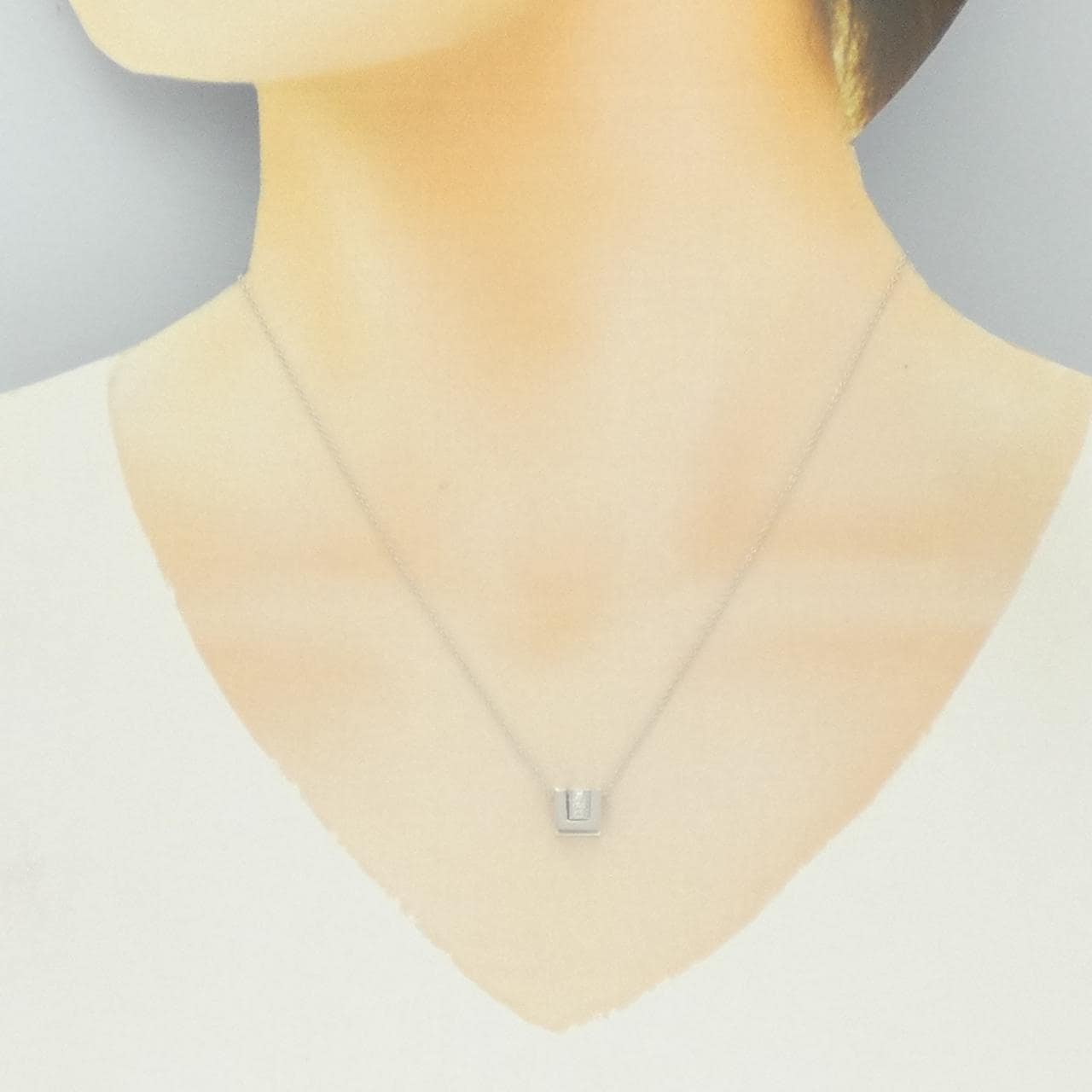K18WG ダイヤモンド ネックレス 0.04CT