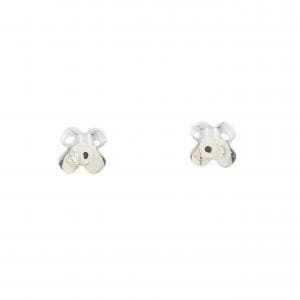 K18WG ダイヤモンド ピアス 0.02CT