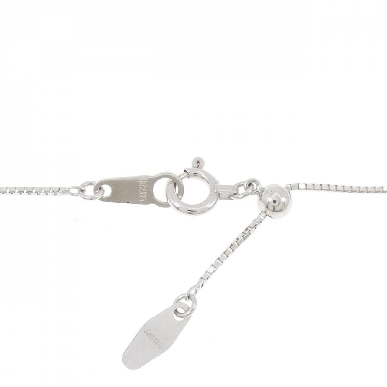 K18WG パパラチアサファイア ネックレス 0.431CT