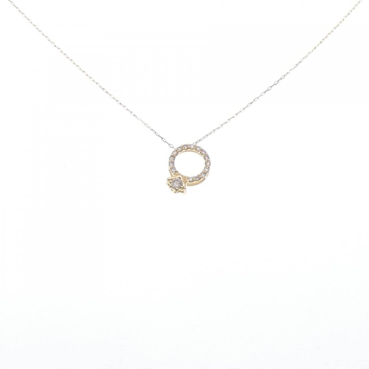 [BRAND NEW] K18YG ring Diamond necklace 0.15CT