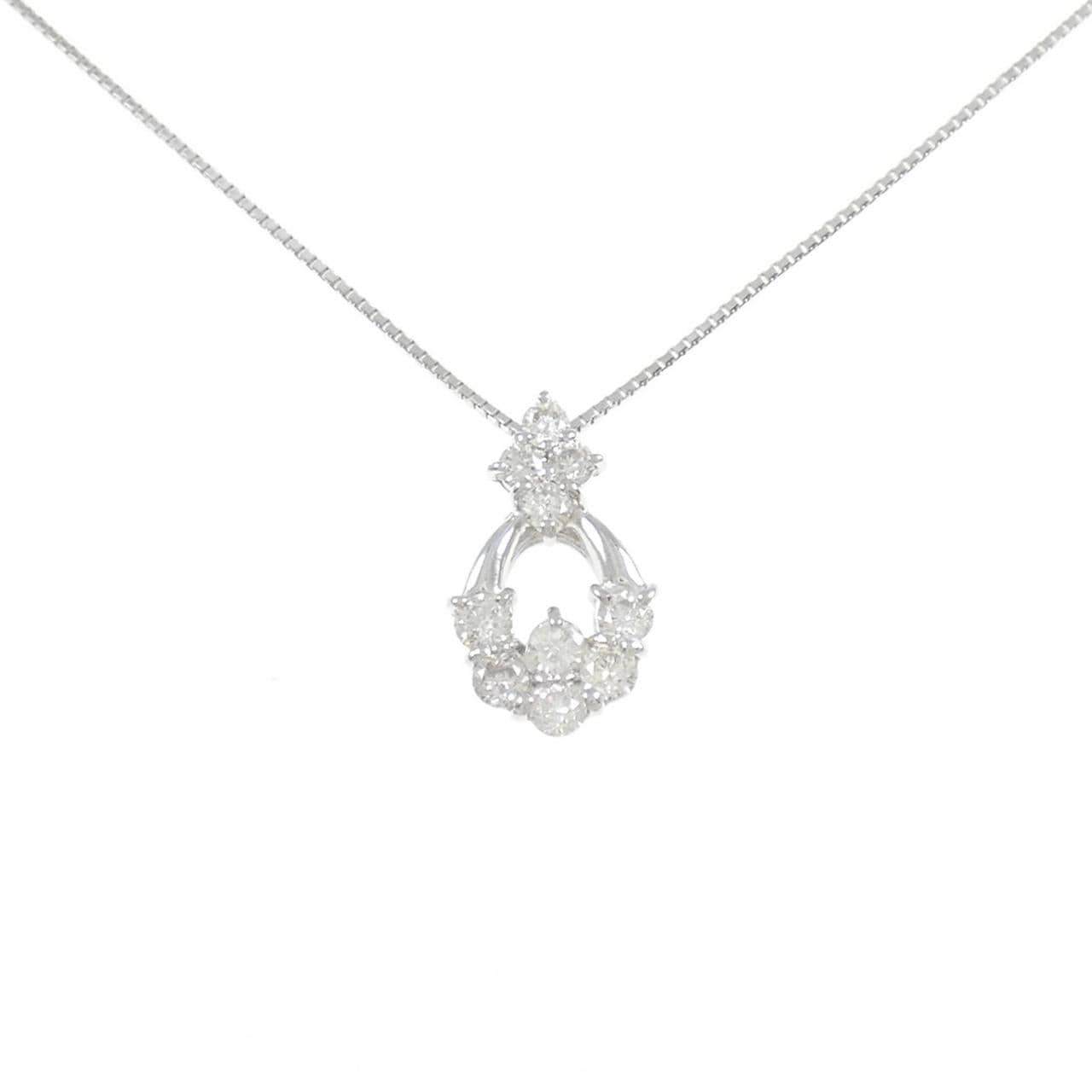K18WG ダイヤモンド ネックレス 0.50CT