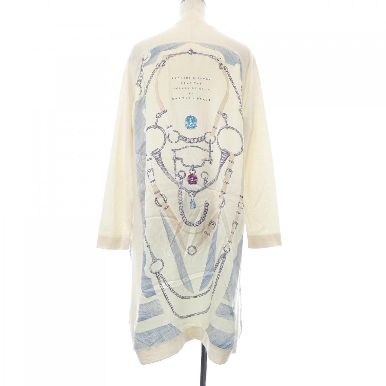 エルメス HERMES ETUDE POUR UNE PARURE DE GALA *86-7710 ツイルレーヌ ロングカーディガン