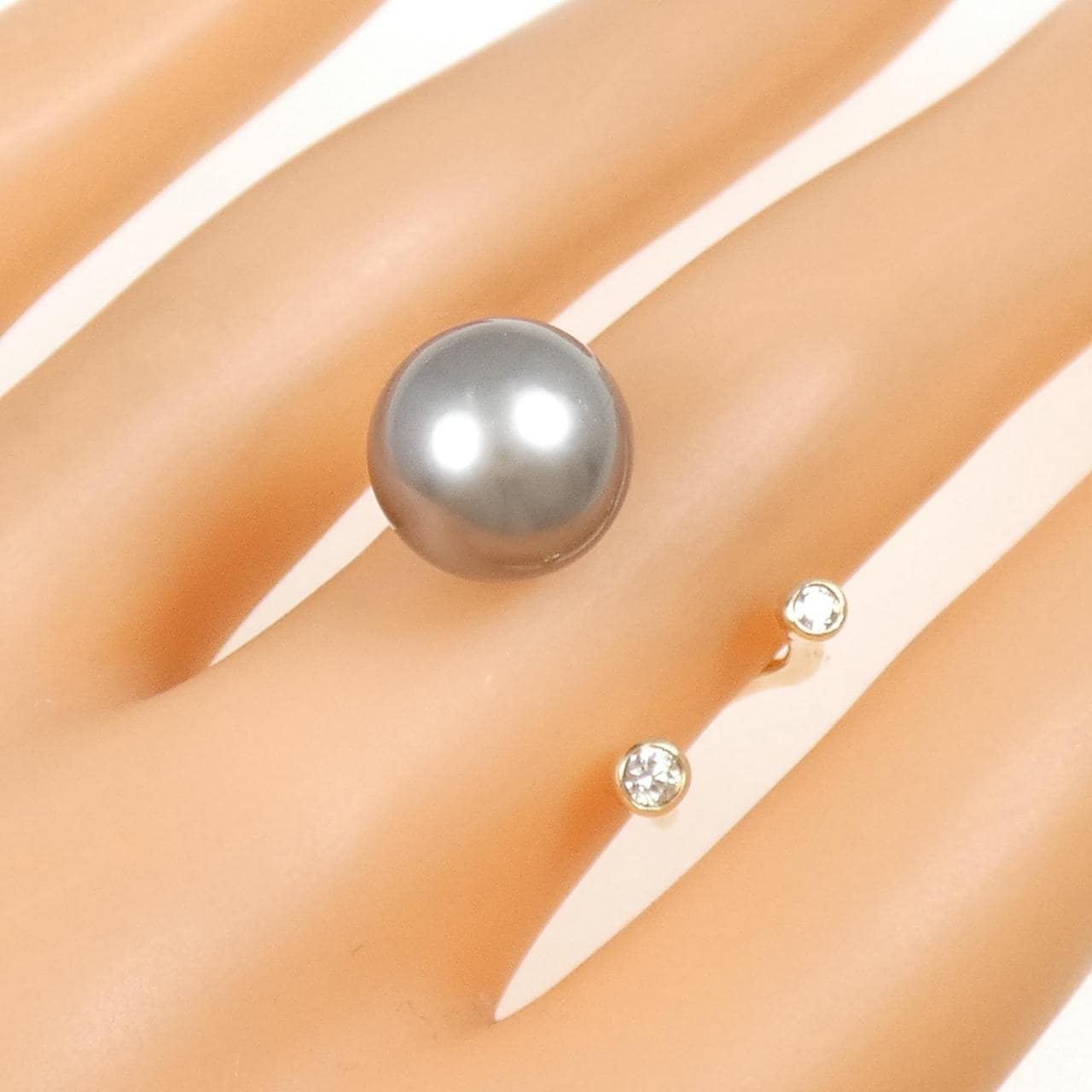 ヒロタカ 黒蝶パール リング 10.4mm