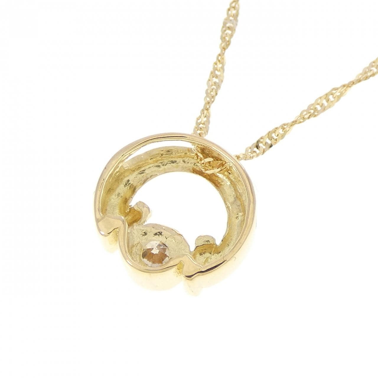 K18YG/750YG ダイヤモンド ネックレス 0.05CT