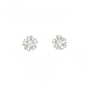 PT フラワー ダイヤモンド ピアス 0.10CT