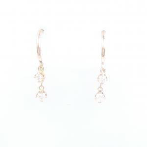 K14PG ダイヤモンド ピアス 0.14CT