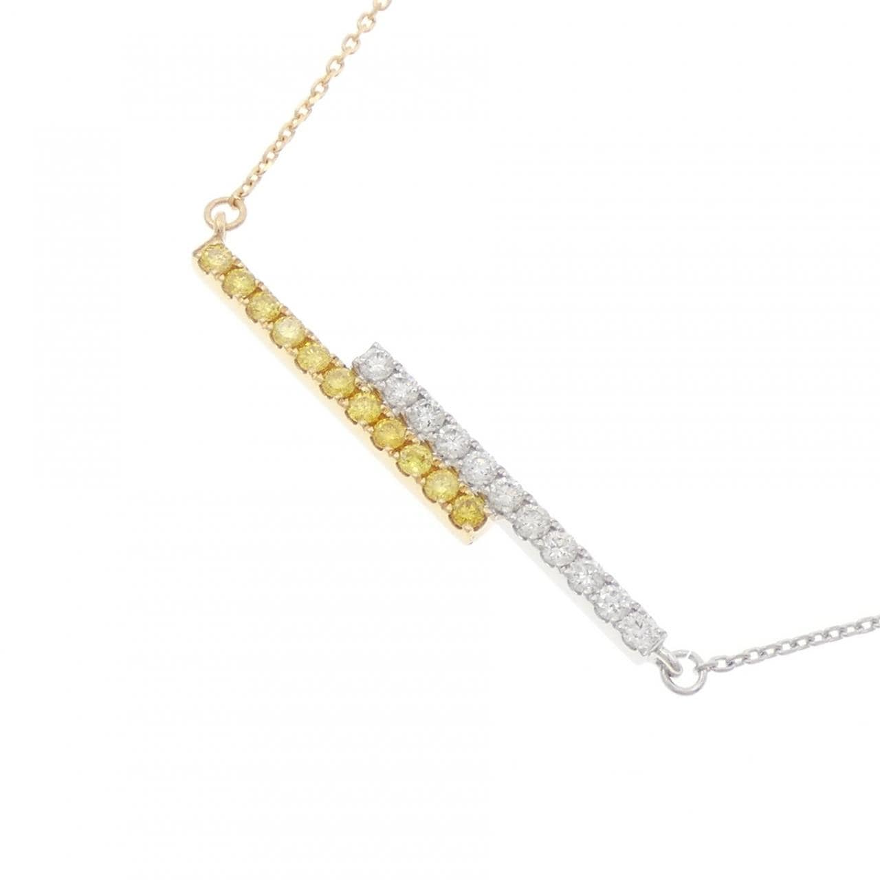 K18YG/K18WG ダイヤモンド ネックレス 0.15CT