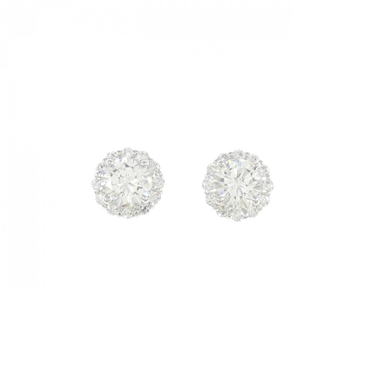 【新品】PT900 ダイヤモンド ピアス 0.287CT 0.282CT D VS2 VG