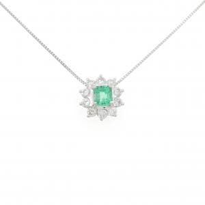 PT900/PT850 エメラルド ネックレス 0.69CT