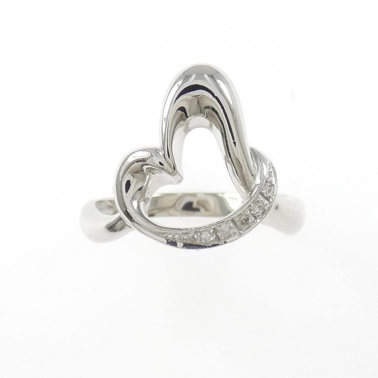 PT900 ハート ダイヤモンド リング 0.03CT
