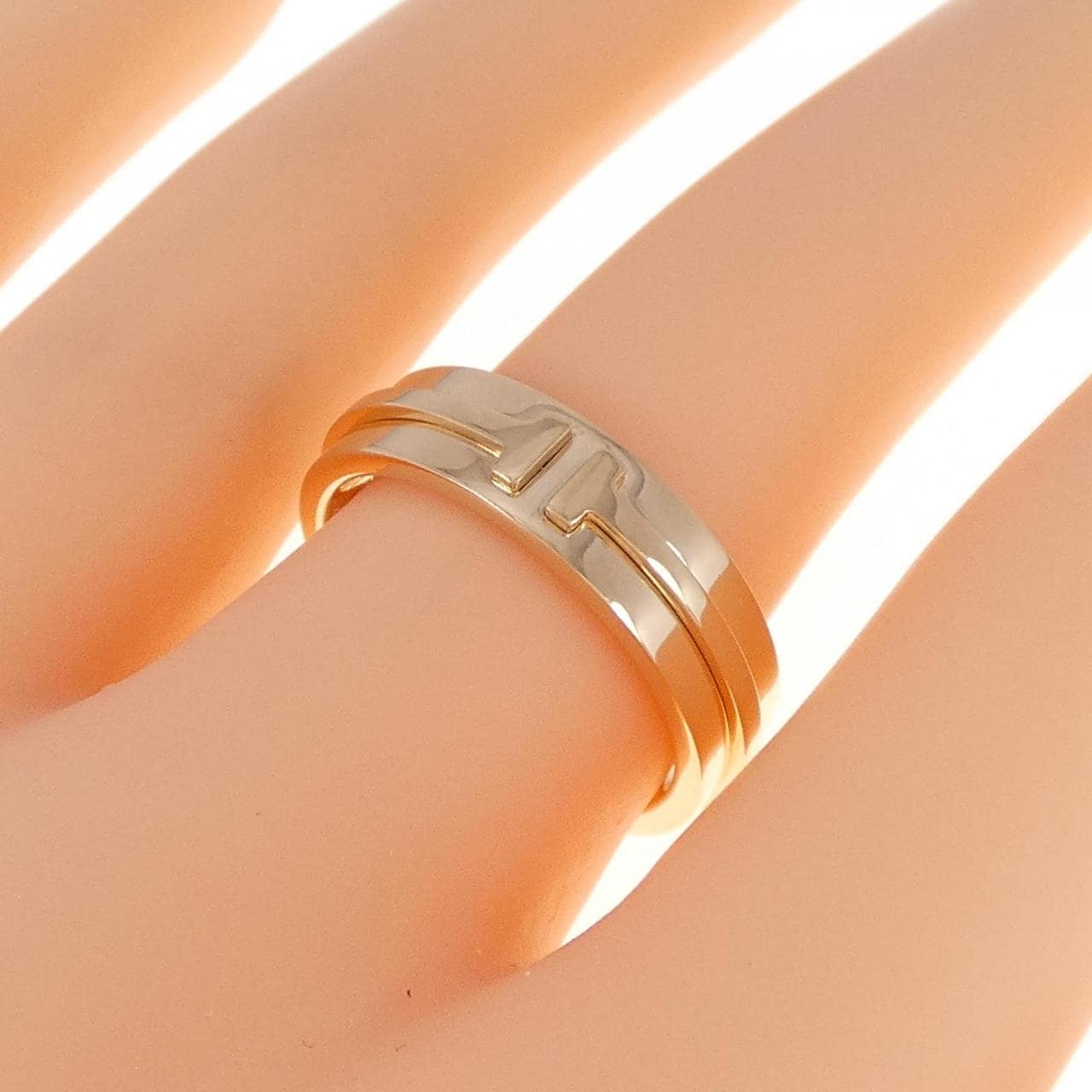 Tiffany and Co. T Two Ring 18k White Gold Narrow at 1stDibs