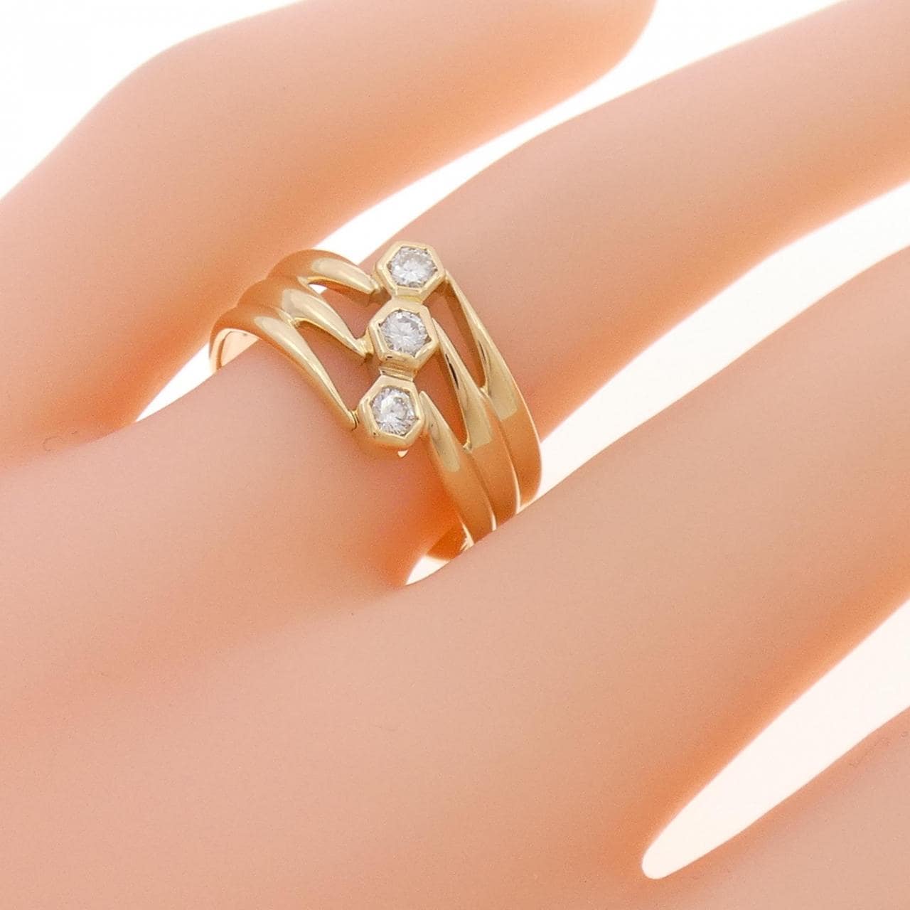 K18YG ダイヤモンド リング 0.18CT