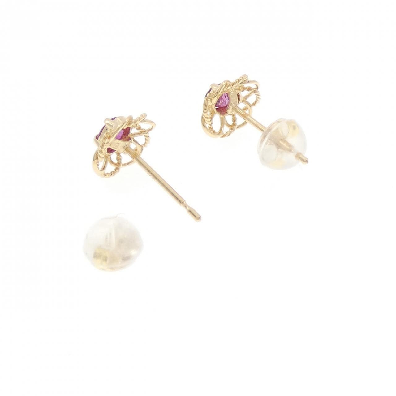 K18YG ルビー ピアス