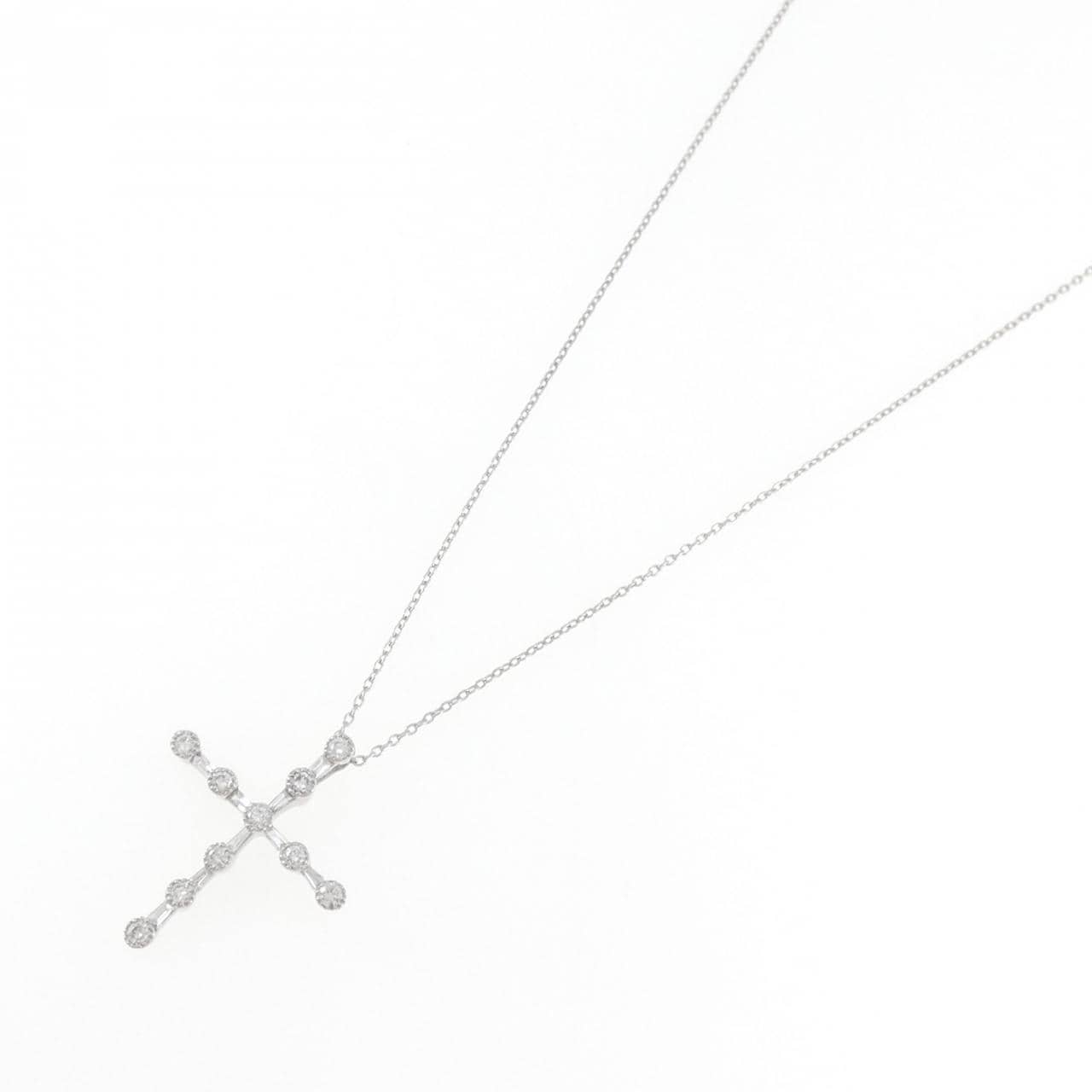 PT900/PT850 クロス ダイヤモンド ネックレス 0.40CT