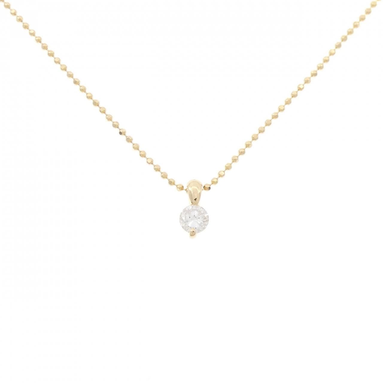 K18YG ソリティア ダイヤモンド ネックレス 0.20CT