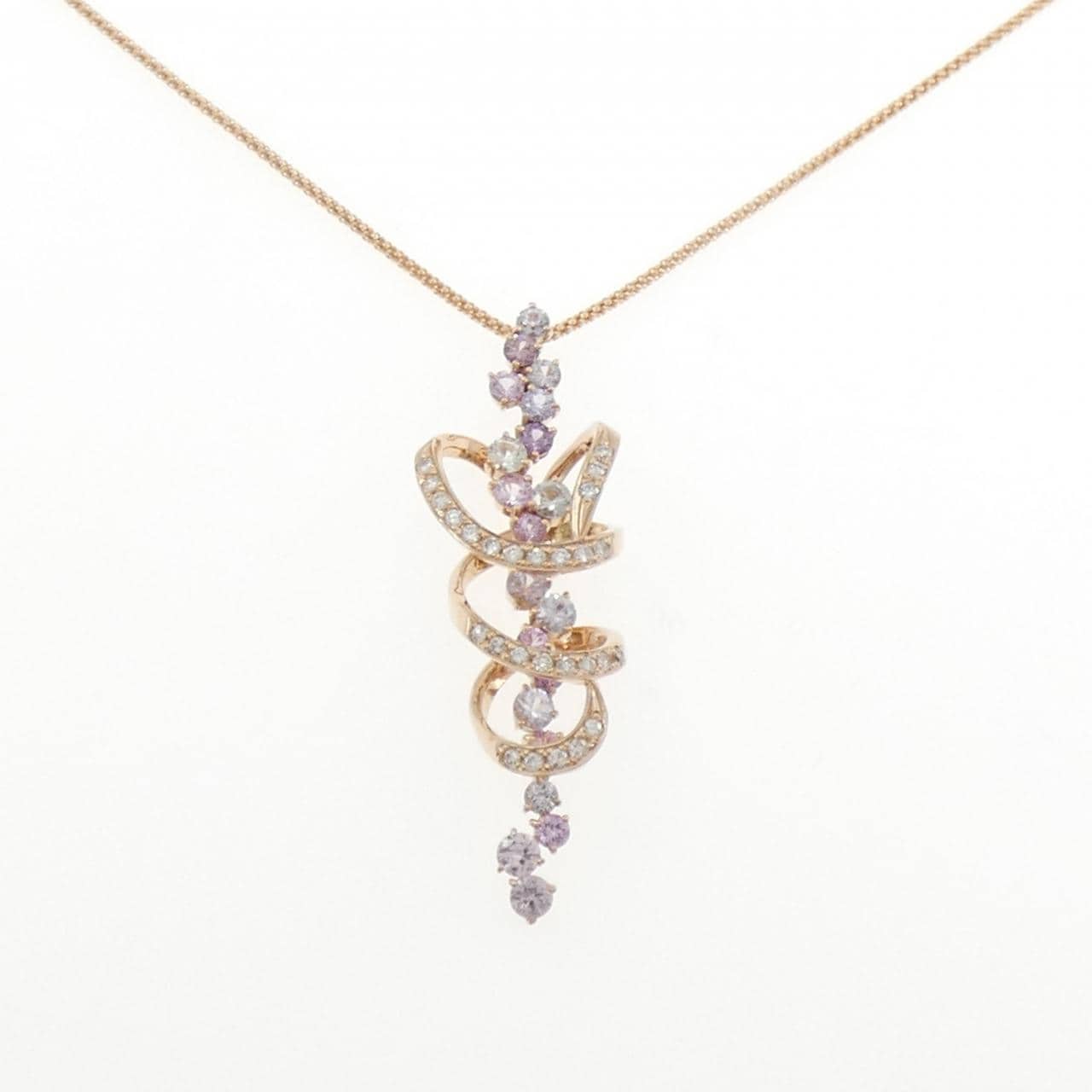 K18PG サファイヤ ネックレス 3.03CT