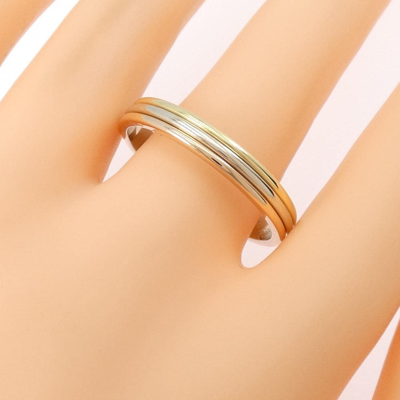 カルティエ スリーゴールドウェディング リング