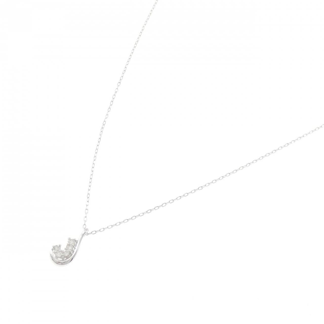 K18WG ダイヤモンド ネックレス 0.07CT