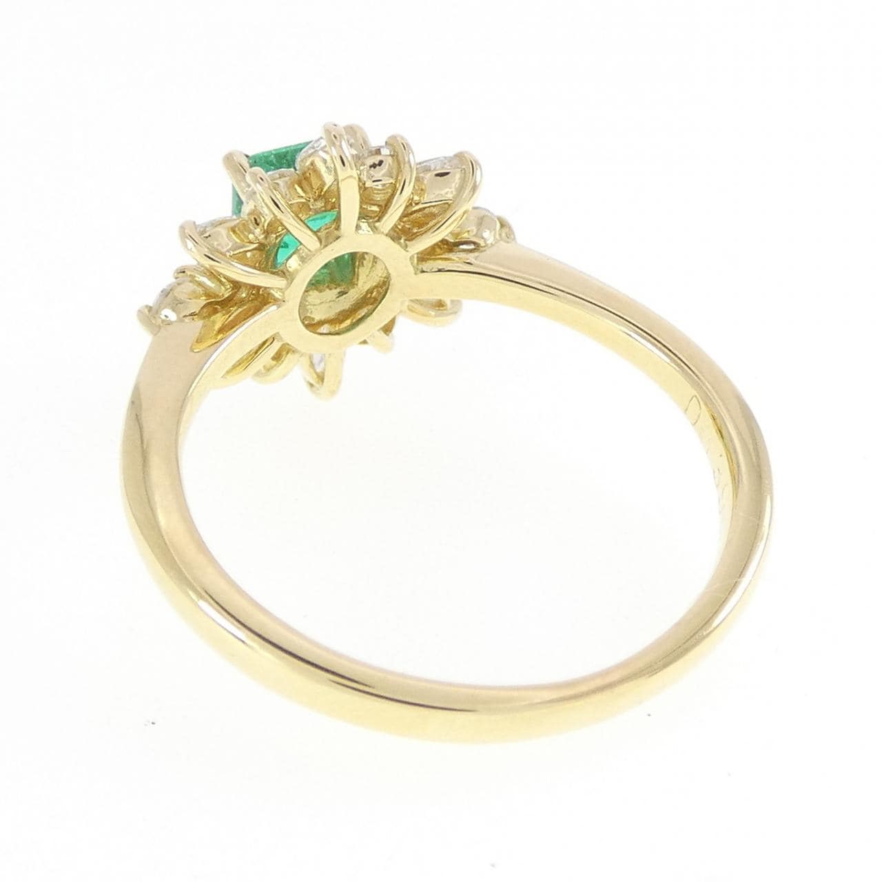 K18YG エメラルド リング 0.35CT