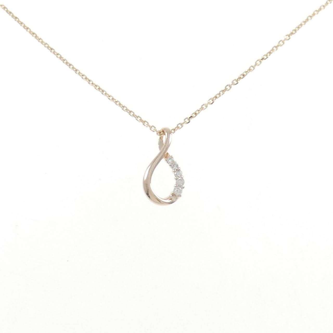 K10PG ダイヤモンド ネックレス 0.03CT